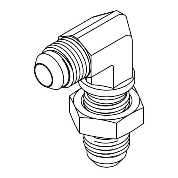 Tompkins Hydraulic FittingStainless04MJ BULKHEAD UNION 90 W/LNSS SS